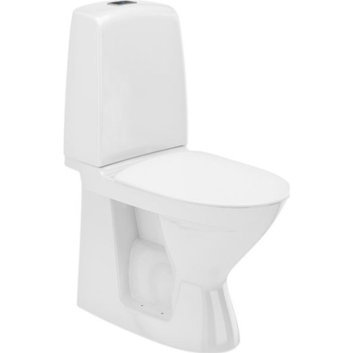 Ifö Spira toilet, uden skyllekant, rengøringsvenlig, hvid