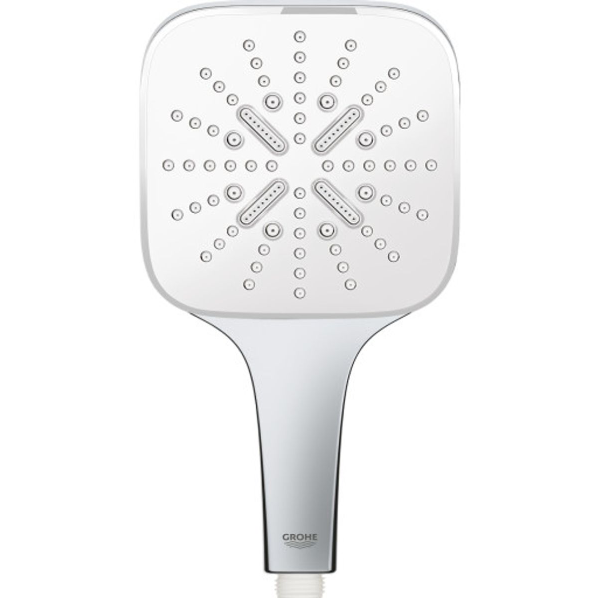 Grohe Rainshower SmartActive 130 Cube håndbruser, vandbesparende, krom/hvid