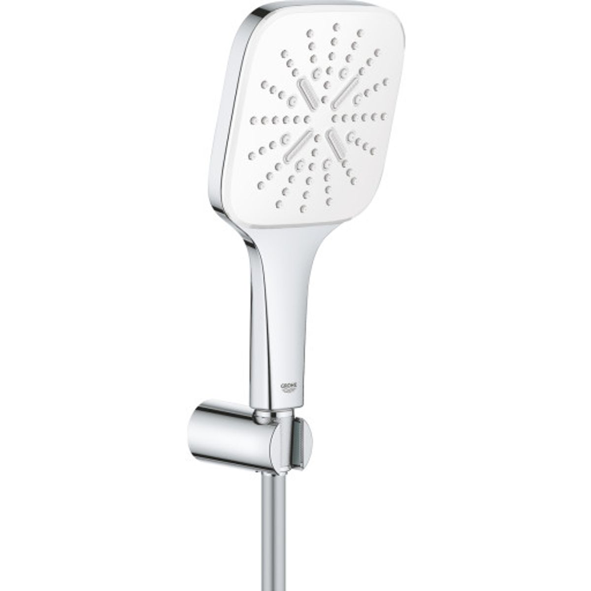 Grohe Rainshower SmartActive Cube 130 brusesæt, vandbesparende, krom/hvid