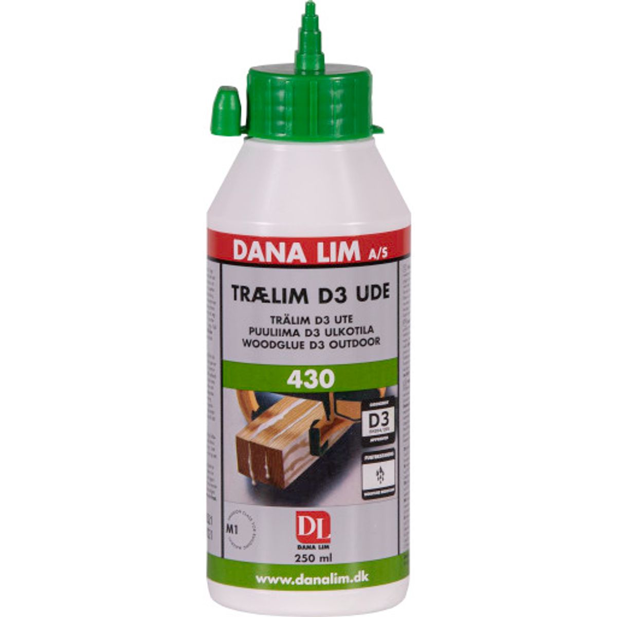 Dana Lim 430 D3 Ude trælim 250 ml, hvid