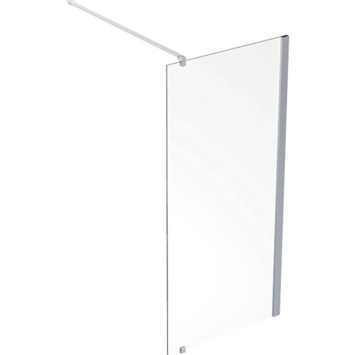 Contura Shower Space brusevæg, 99 cm, klart glas, aluminium profil