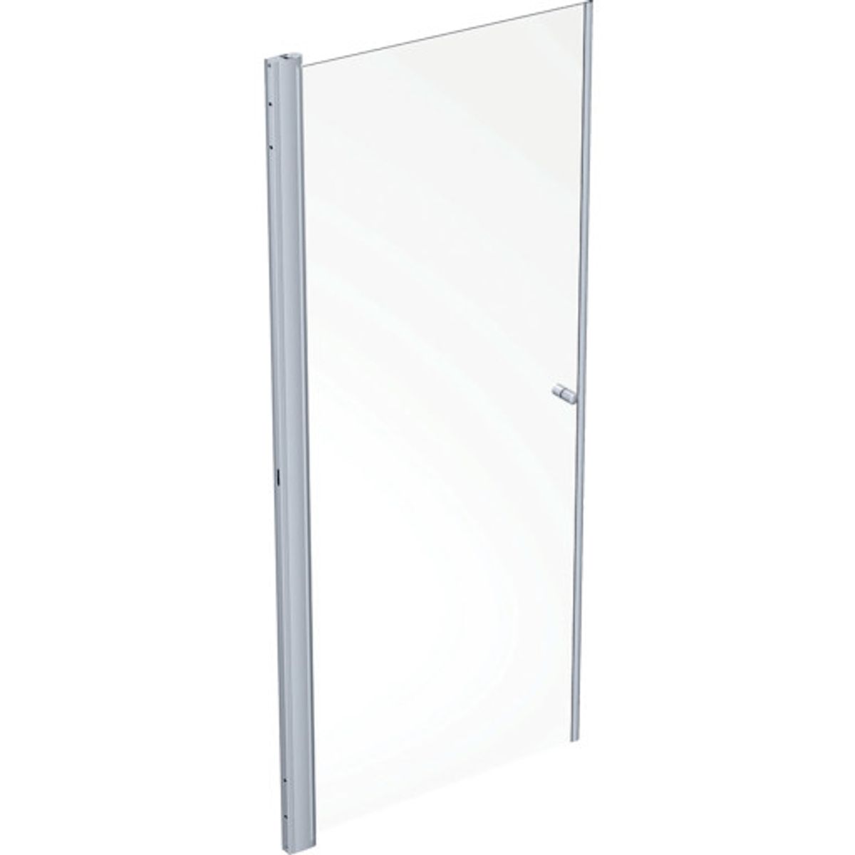 Contura Shower Space brusedør, 87 cm, lav model, klart glas, aluminium profil