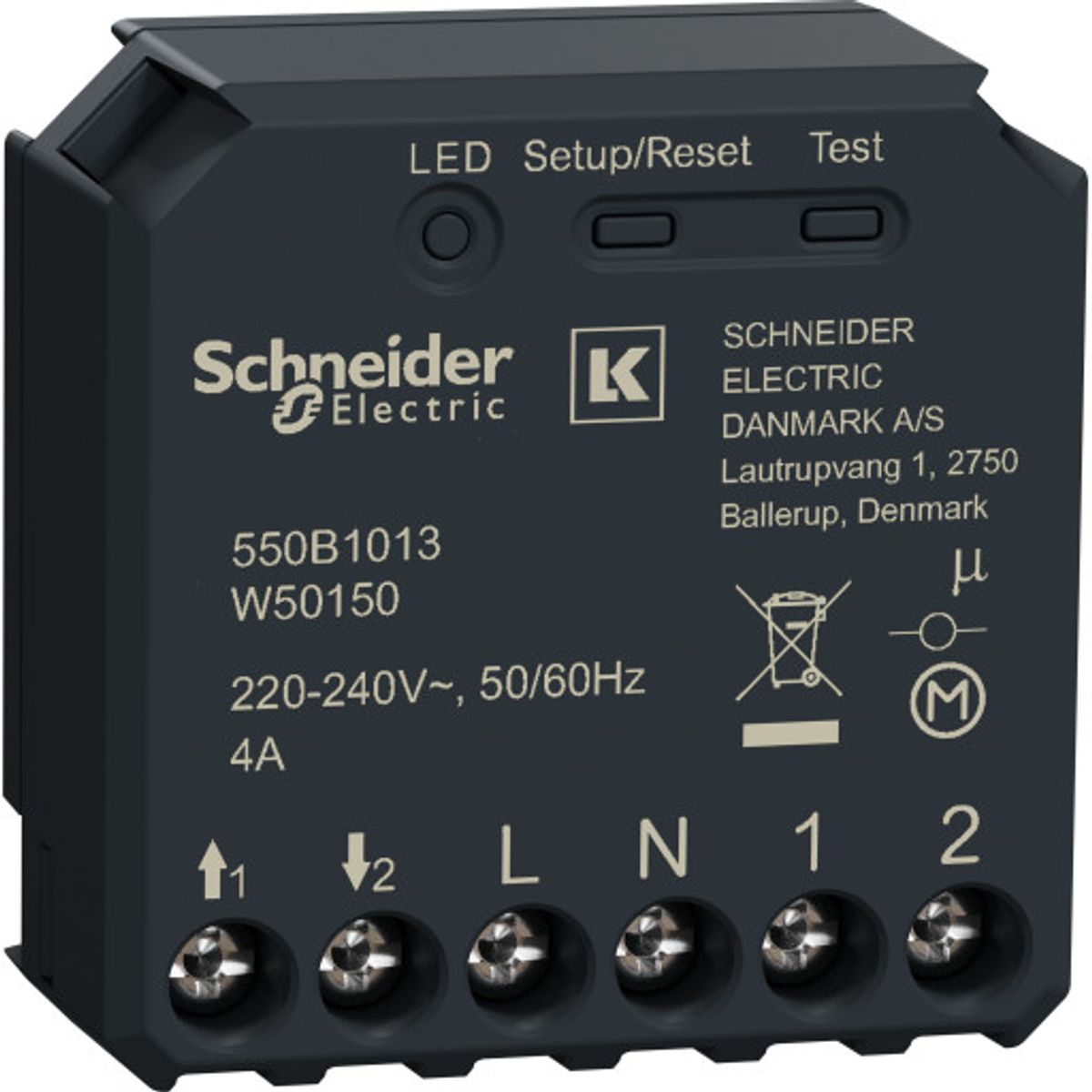 Schneider Wiser zigbee jalousi relæ for indbygning