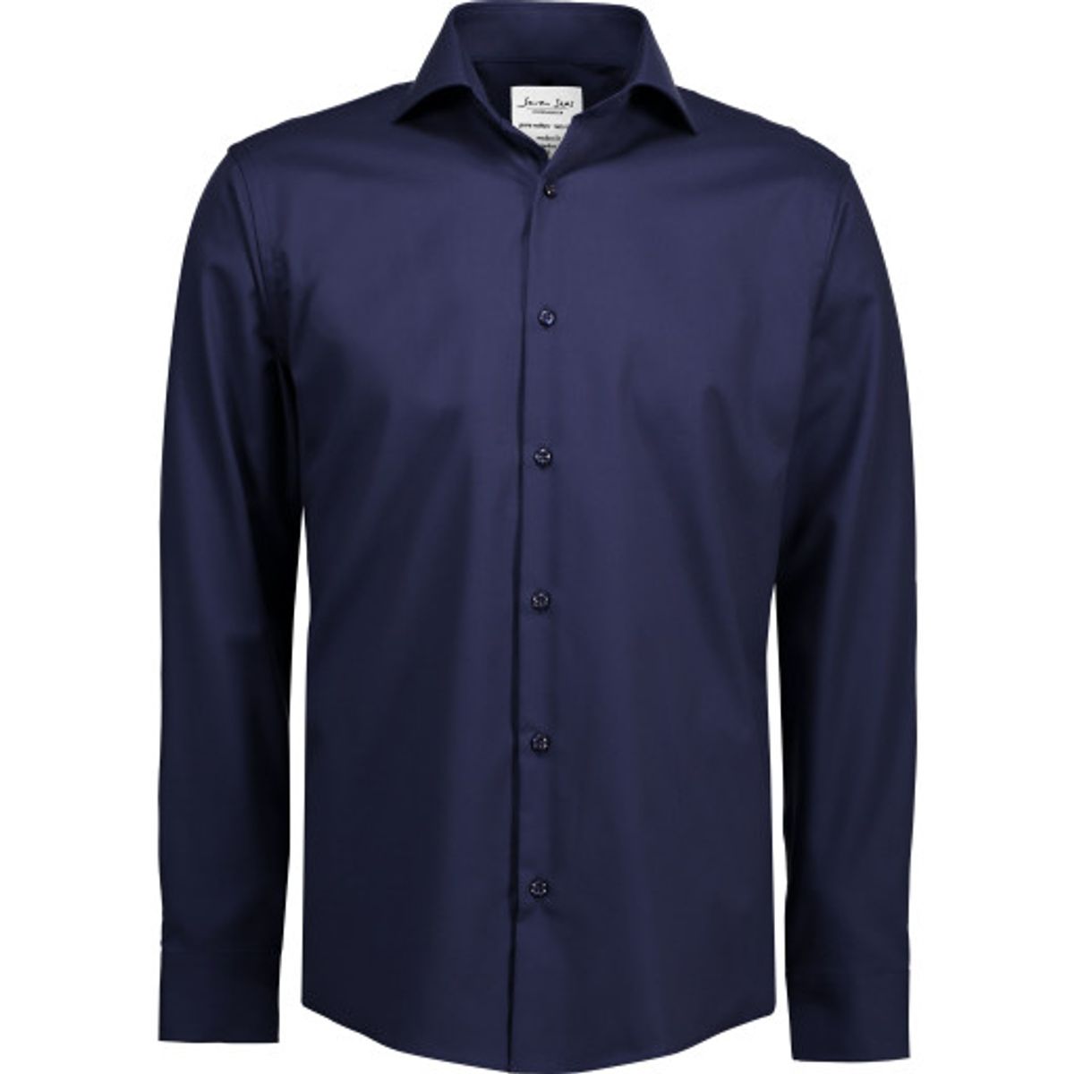 Seven Seas skjorte SS8, modern fit, strygefri, navy, str. L