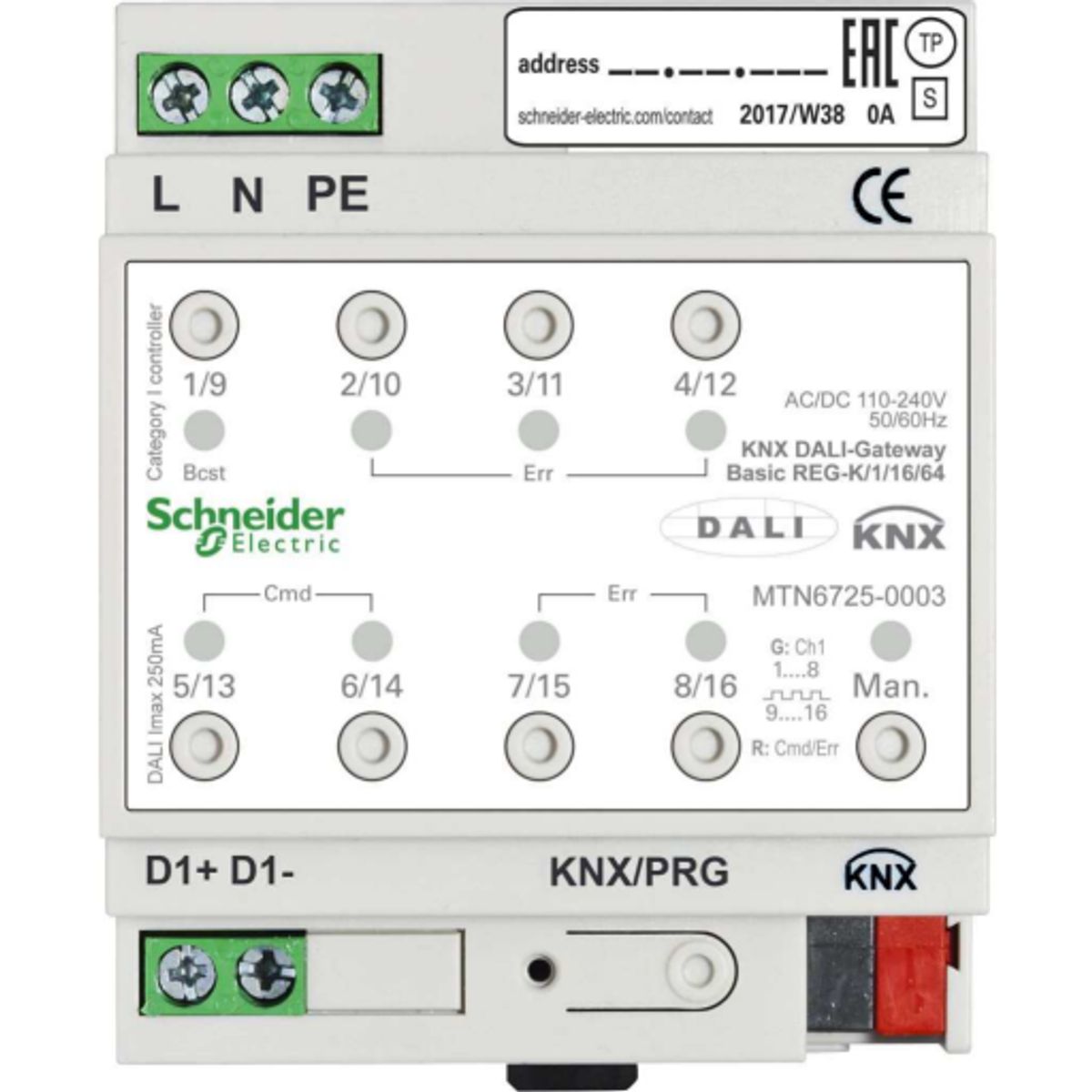 KNX DALI-Gateway Basic REG-K/1/16/64