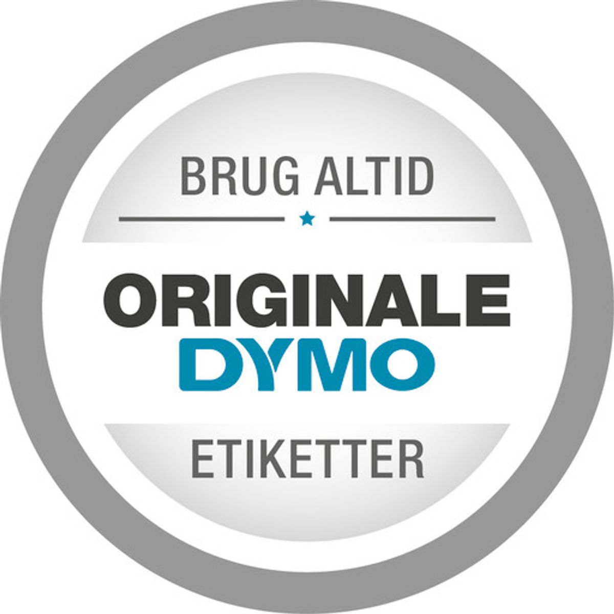 DYMO® Rhino tape, krympeflex, 12 mm, sort på hvid