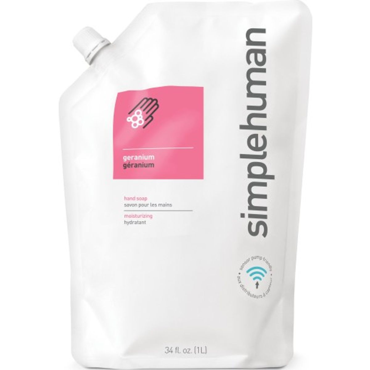 Simplehuman flydende sæbe, 1 liter, geranium