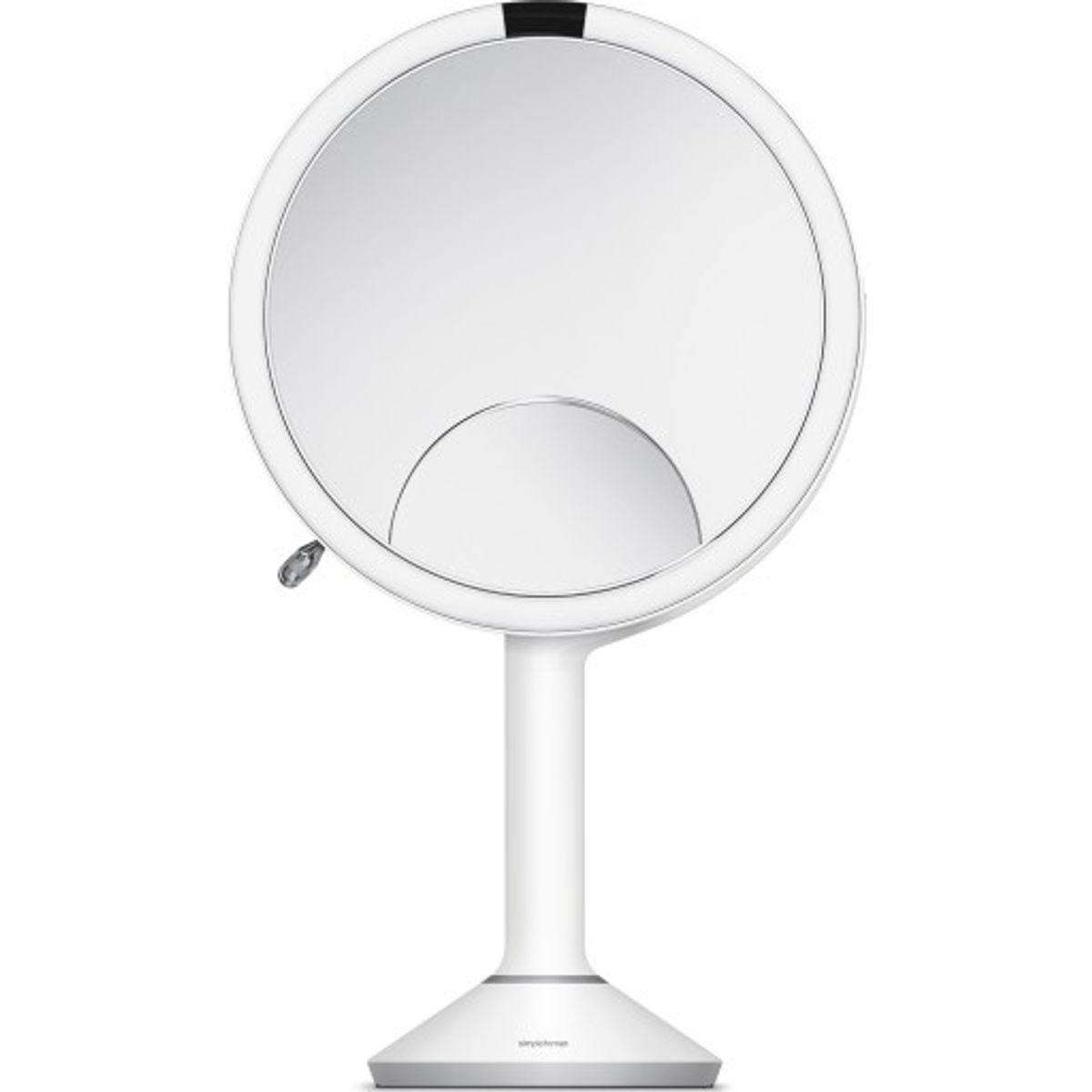 Simplehuman Trio makeup spejl med lys, dæmpbar, sensor, Ø23,2 cm, hvid