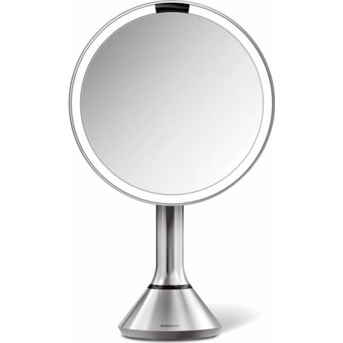 Simplehuman makeup spejl med lys, dæmpbar, sensor, Ø23 cm, børstet rustfrit stål