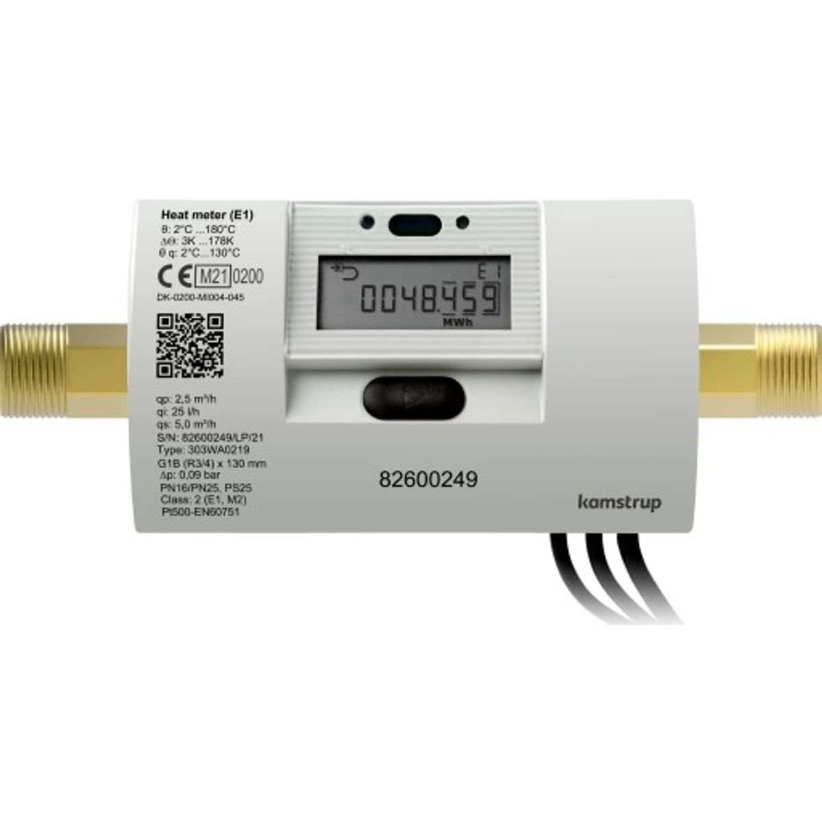 MULTICAL®303, 0,6m3/h, 110mm, 3/4, energimåler med Wired M-Bus