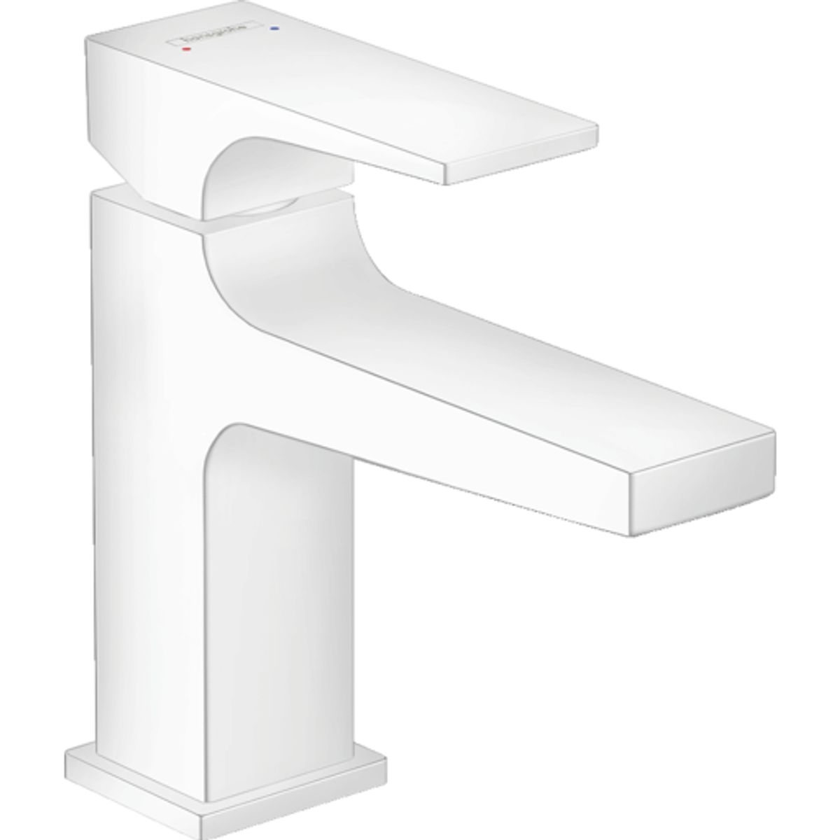 HANSGROHE etgrebsbatteri 127mm tud 1hul t/hv m/push-open white