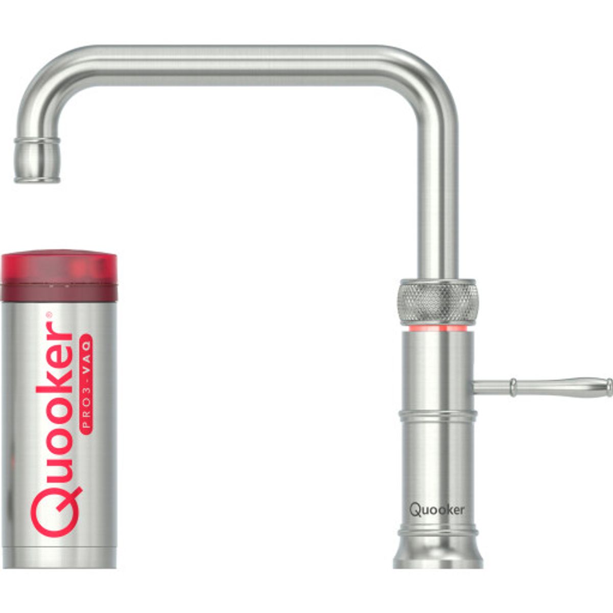 Quooker Classic Fusion Square sæt, 3 liter, stål