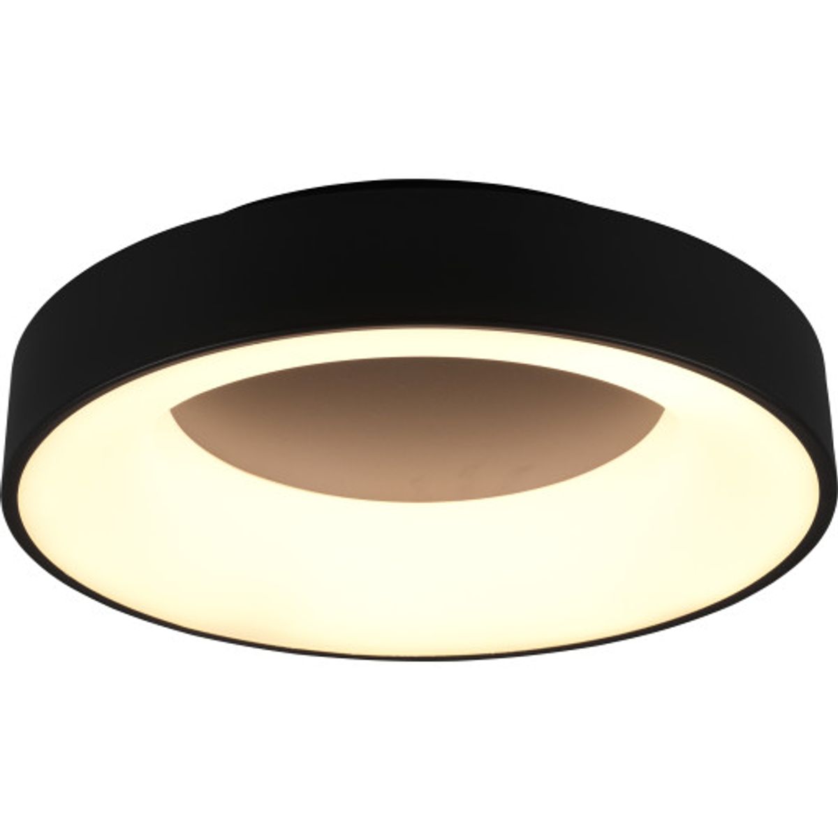 Trio Lighting Girona plafond, sort, Ø45 cm