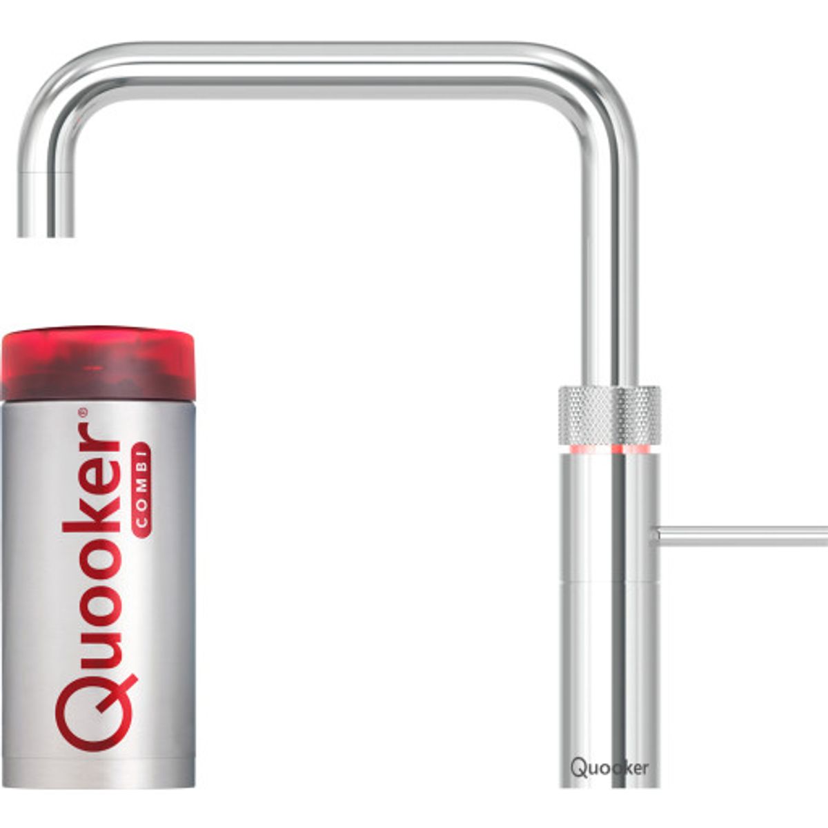 Quooker Fusion Square, køkkenarmatur, Combi beholder, krom