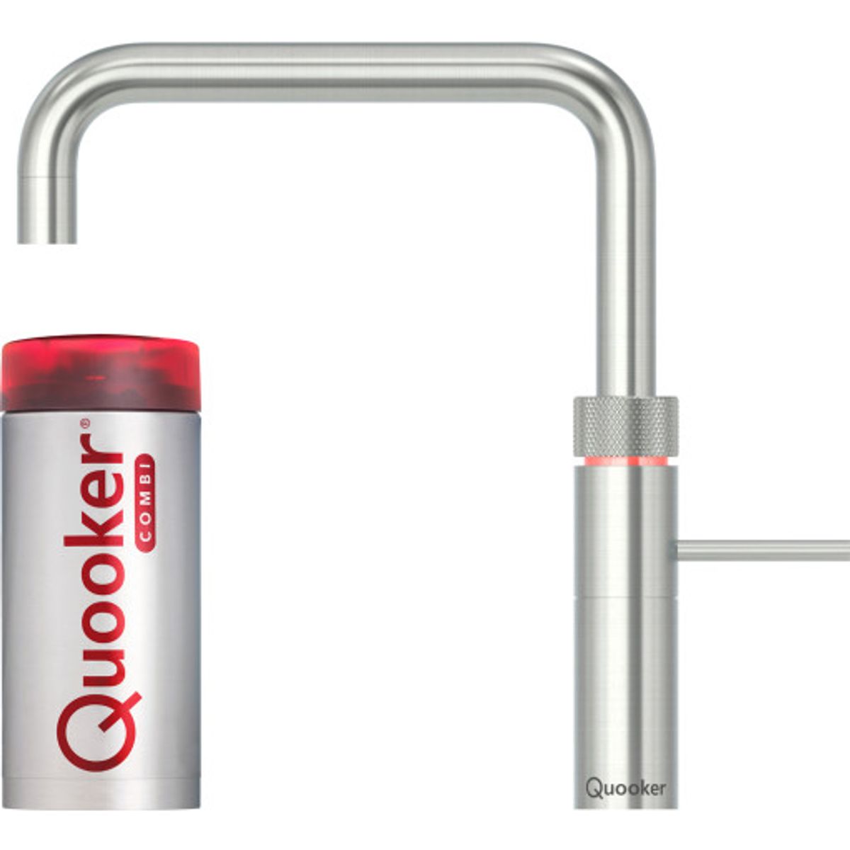 Quooker Fusion Square, køkkenarmatur, Combi beholder, stål