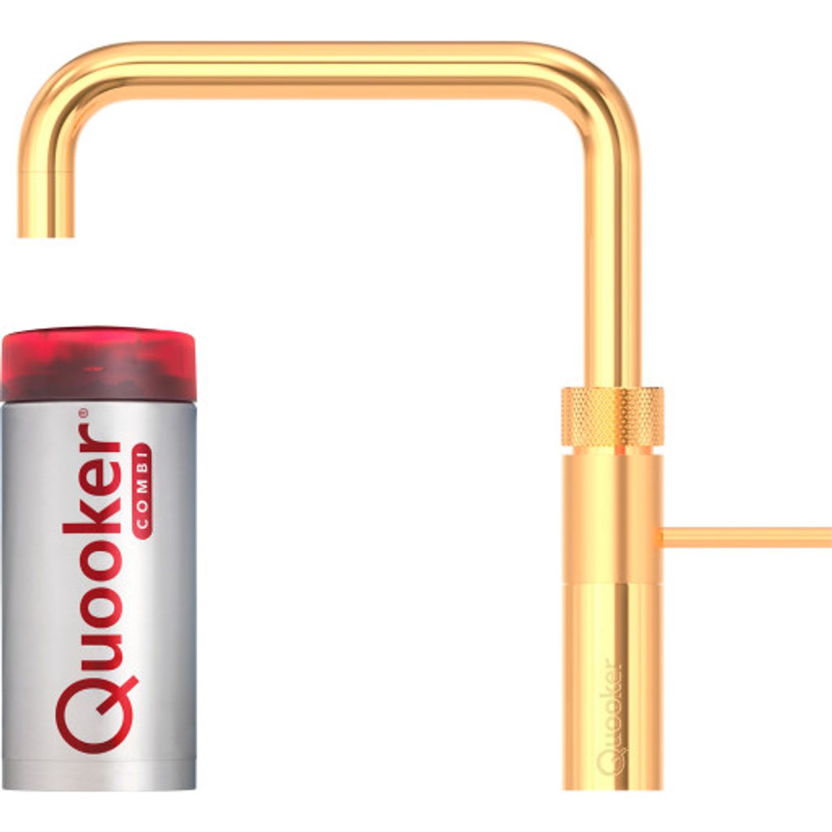 Quooker Fusion Square, køkkenarmatur, Combi+ beholder, guld