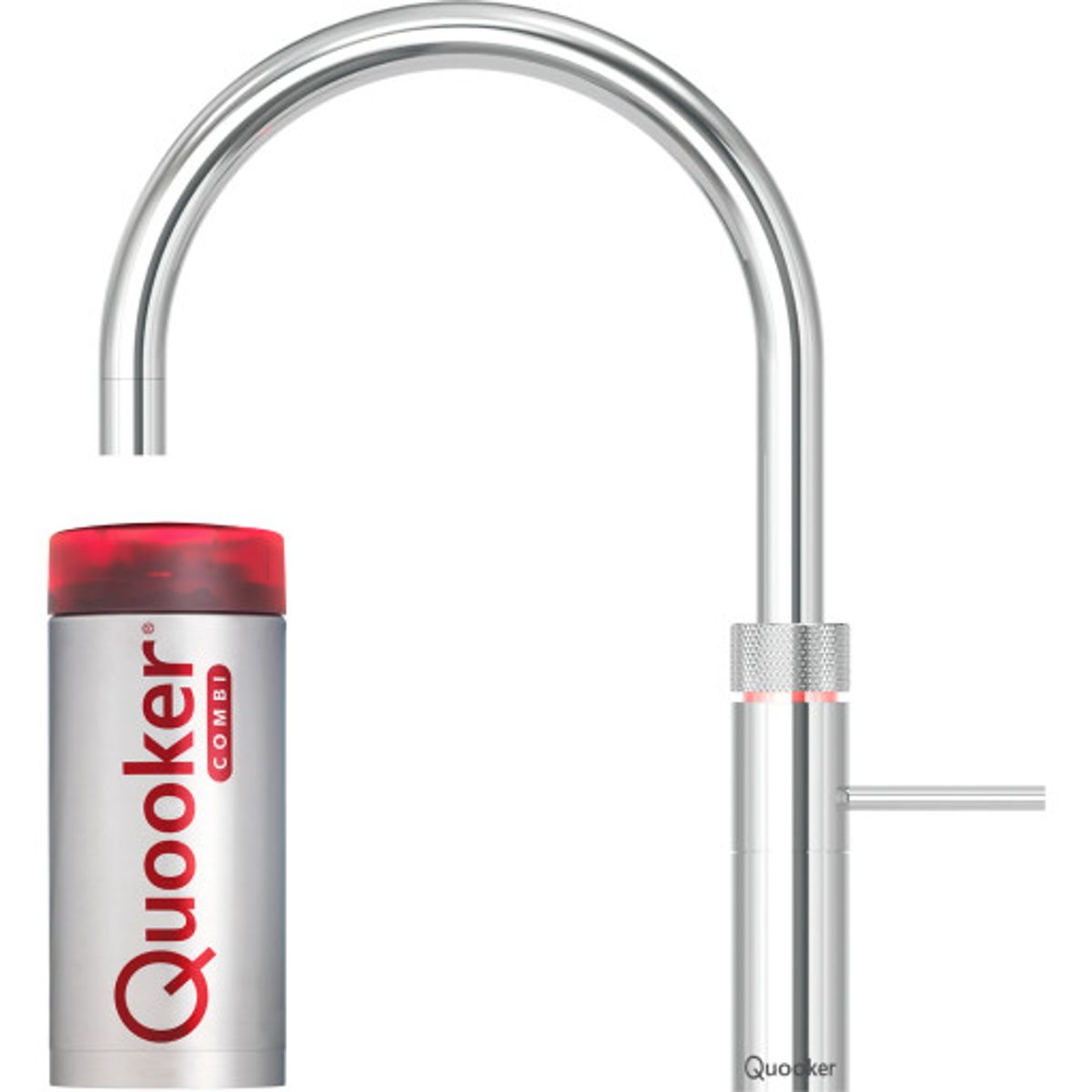 Quooker Fusion Round køkkenarmatur, Combi beholder, krom