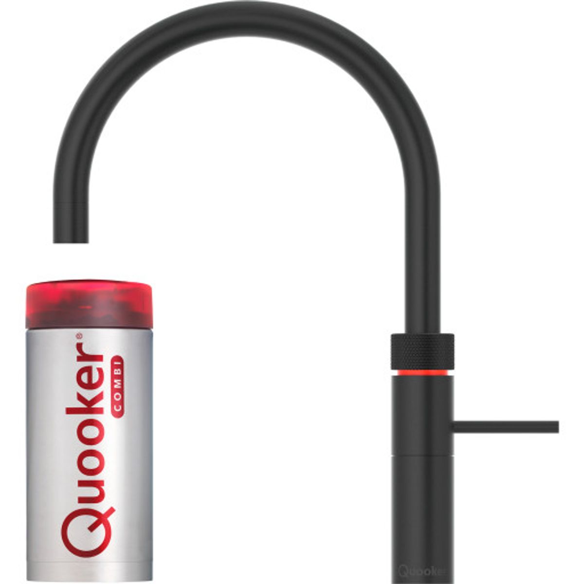 Quooker Fusion Round køkkenarmatur, Combi+ beholder, sort