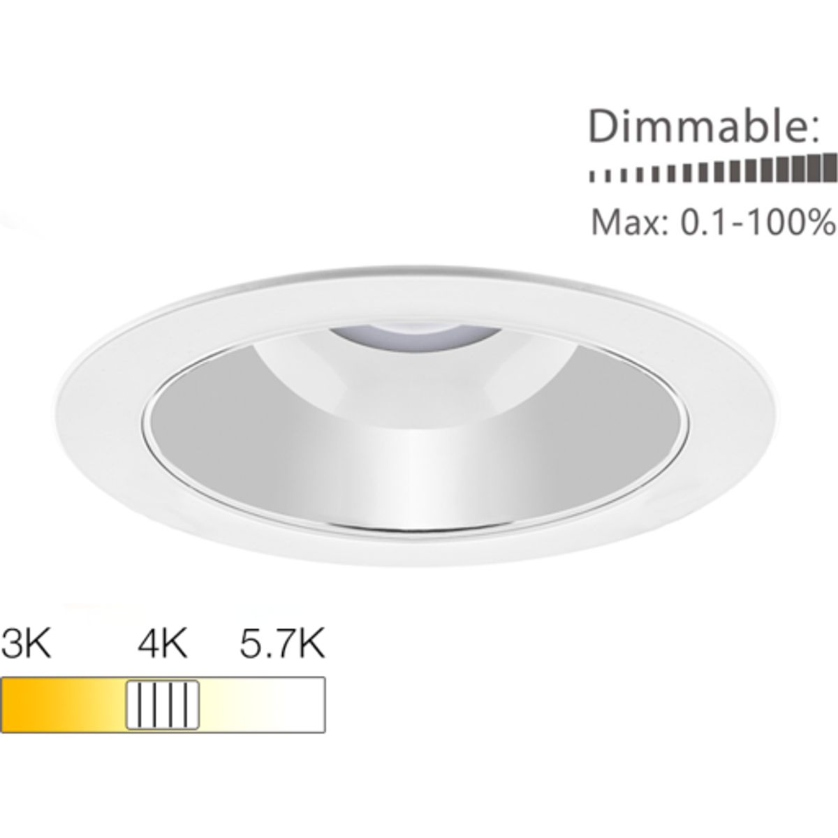 Green:ID Pragmalux Spectre downlight, dæmpbar, Ø22,8 cm