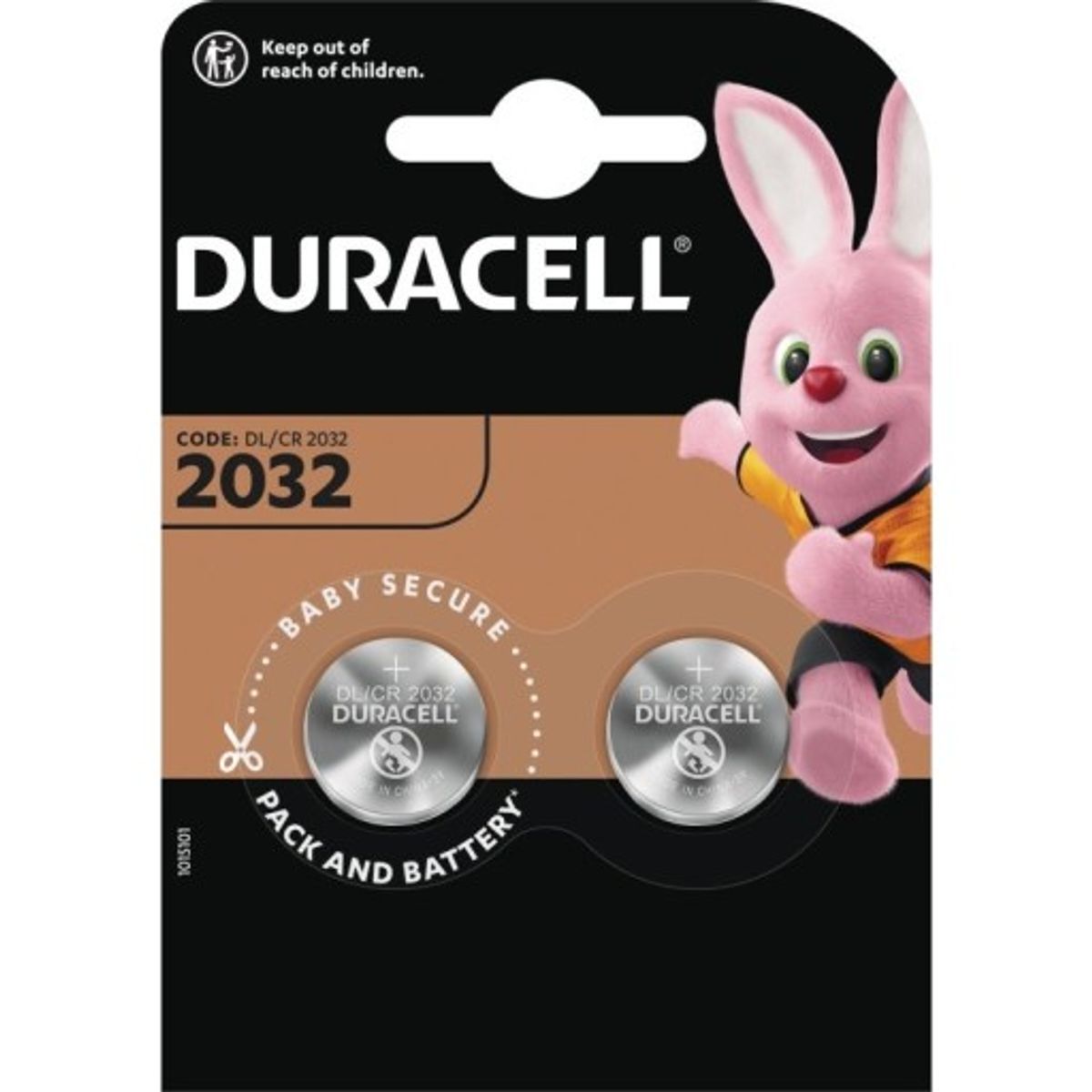 Duracell CR2032 batterier, 2 stk.