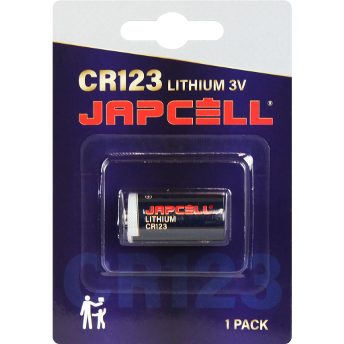 Japcell CR123 batteri, 1 stk.