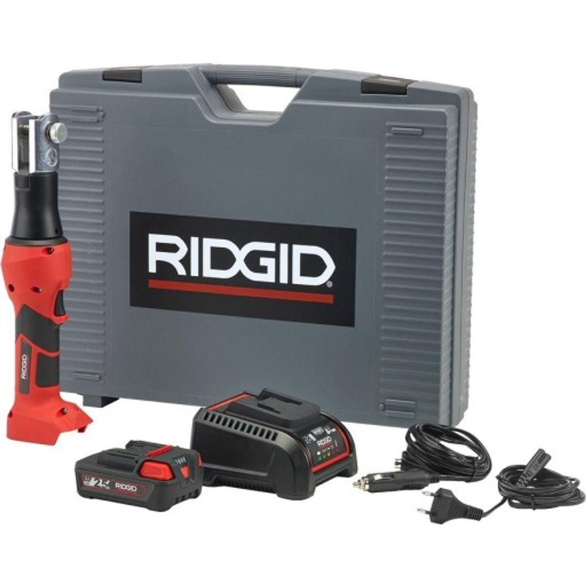 Ridgid pressmaskine RP 219 m. oplader og batteri