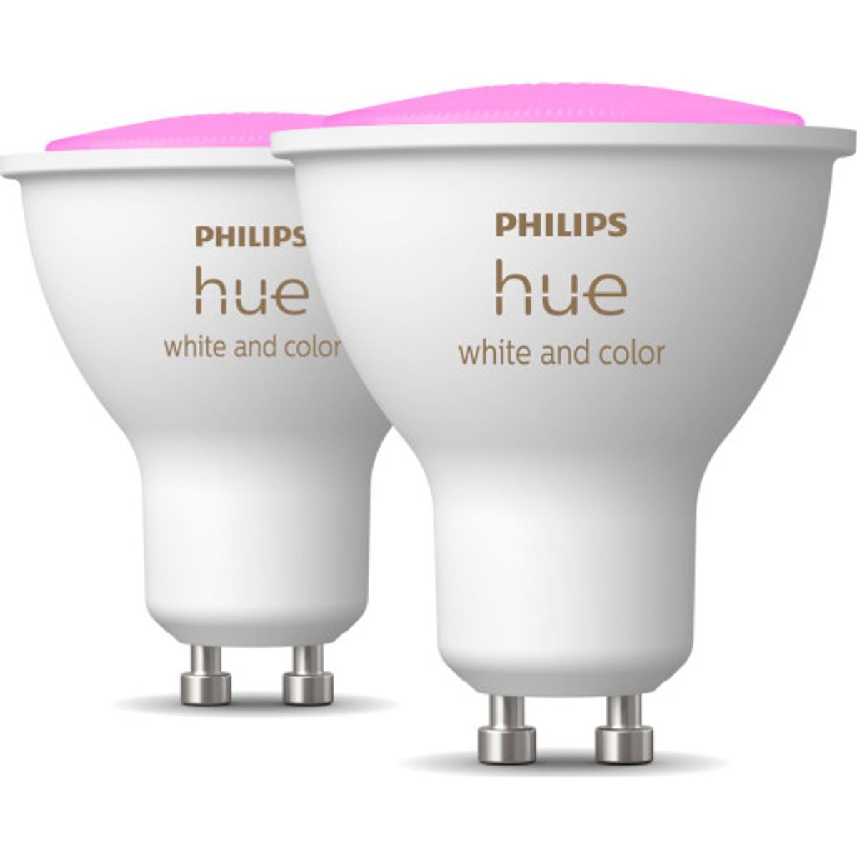 Philips Hue White Color Ambiance GU10 spotpærer, 2000K-6500K, 4,2W, 2-pak