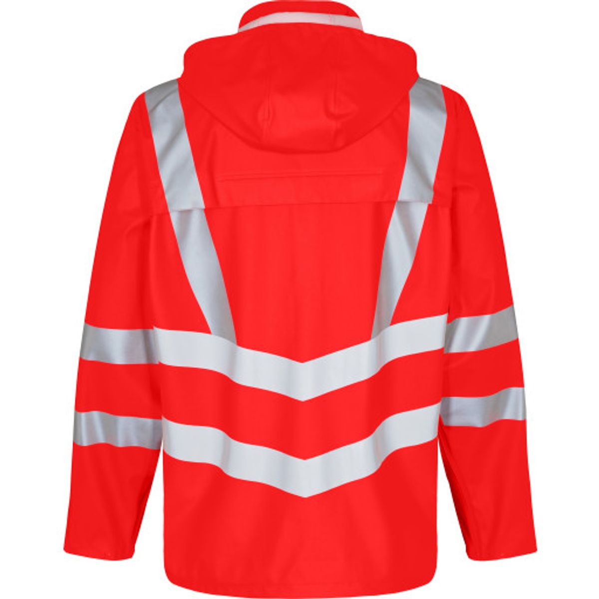 FE Engel regnjakke, High-Vis rød, klasse 3, str. 3XL