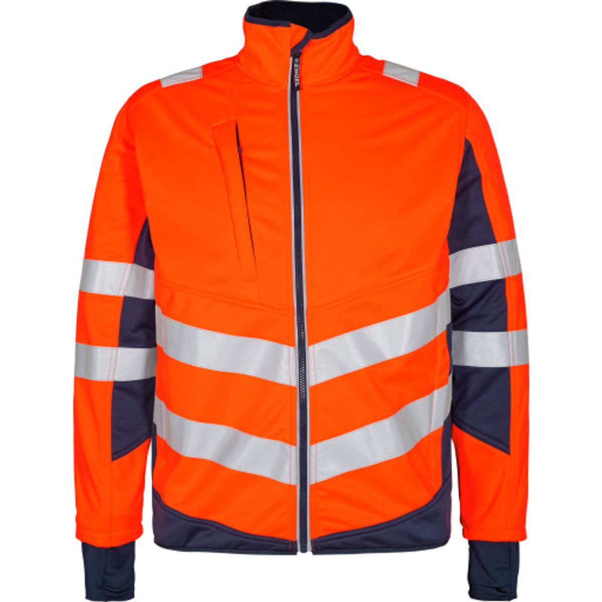 FE Engel softshelljakke 1158, EN 20471 kl.2, orange/marine, XS