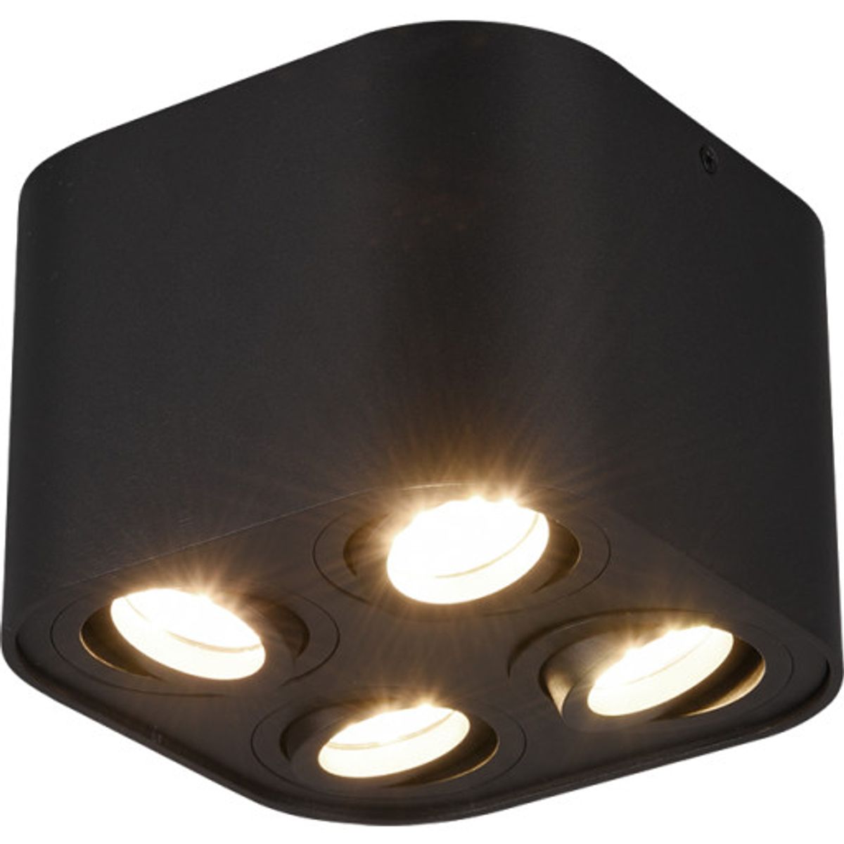 Trio Lighting Cookie påbygningsspot, 4 spots, sort