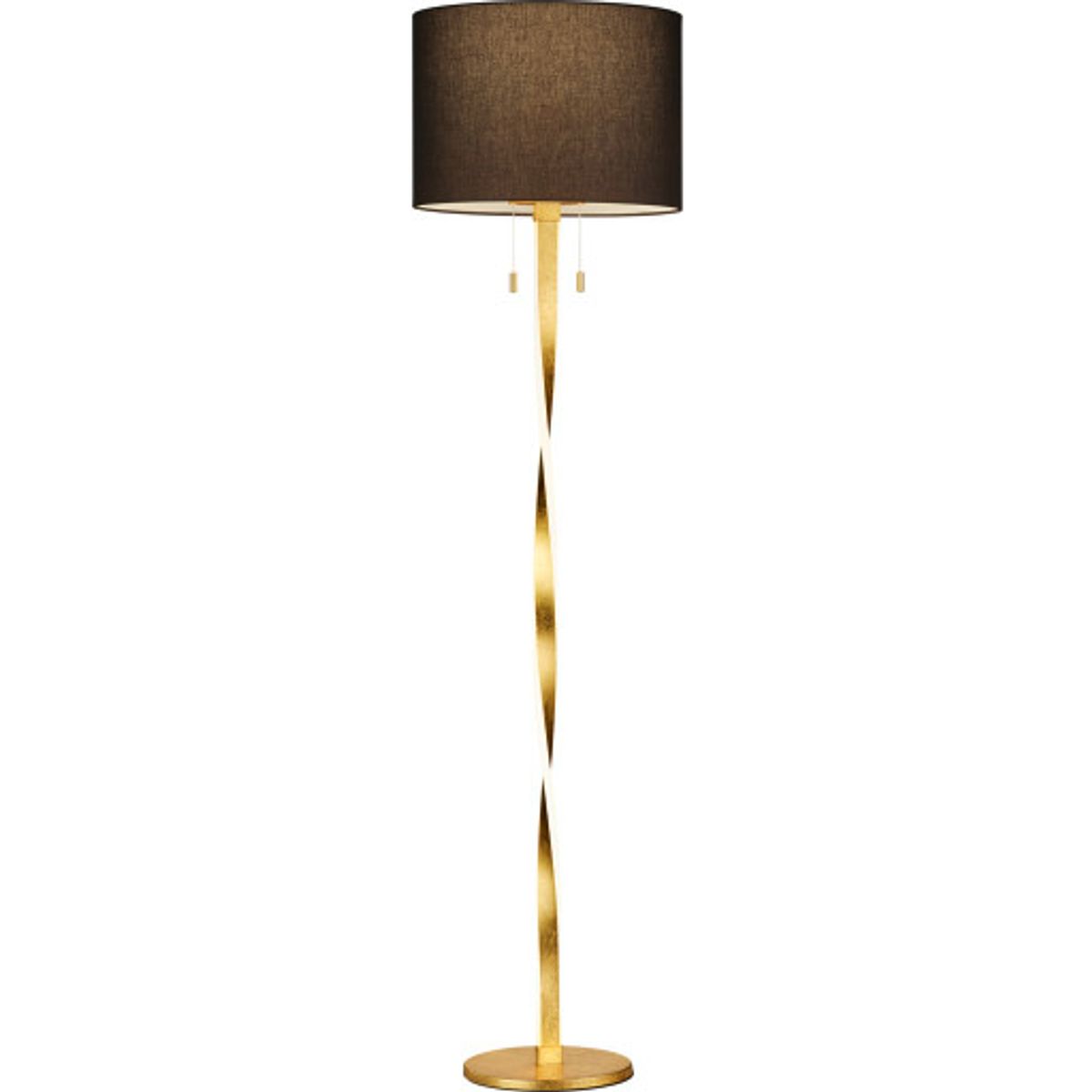 Trio Lighting Nandor gulvlampe, guld