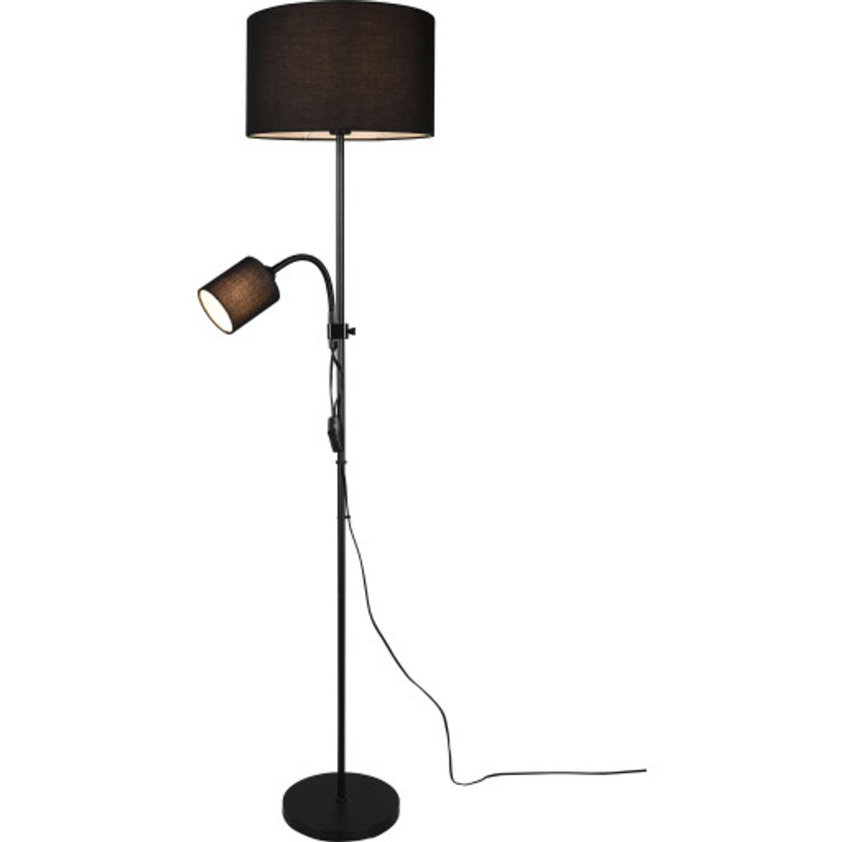 Trio Lighting Owen gulvlampe, sort