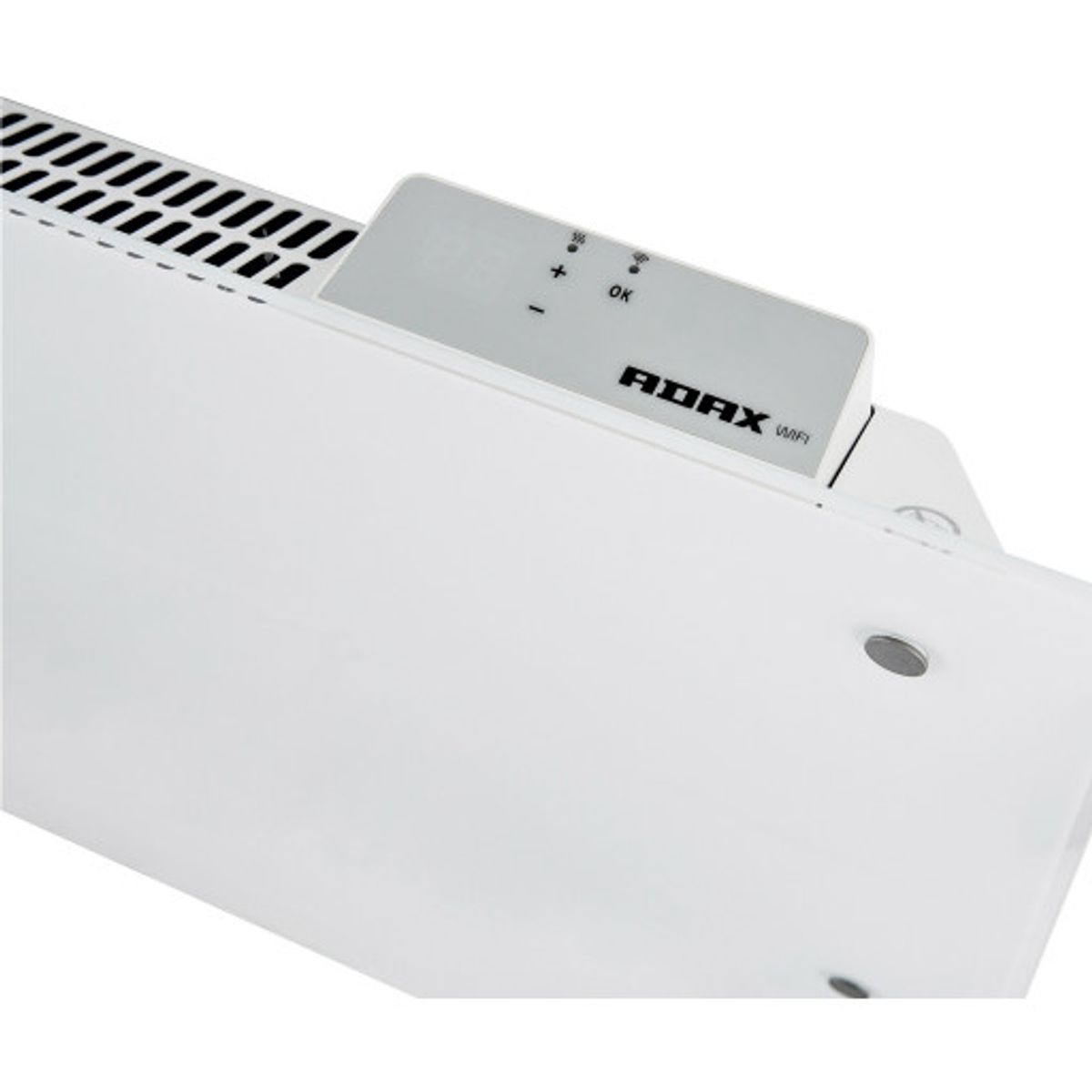 Adax Clea H el-radiator med termostat og WiFi 800W/230V, hvid glas, 12 m²