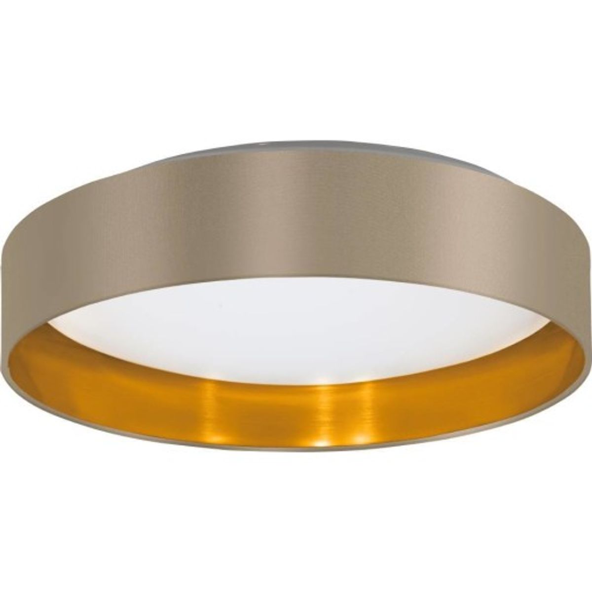 Maserlo 2 loft Ø380 taupe/guld Led, 21,6W, 2500LM, 3000K