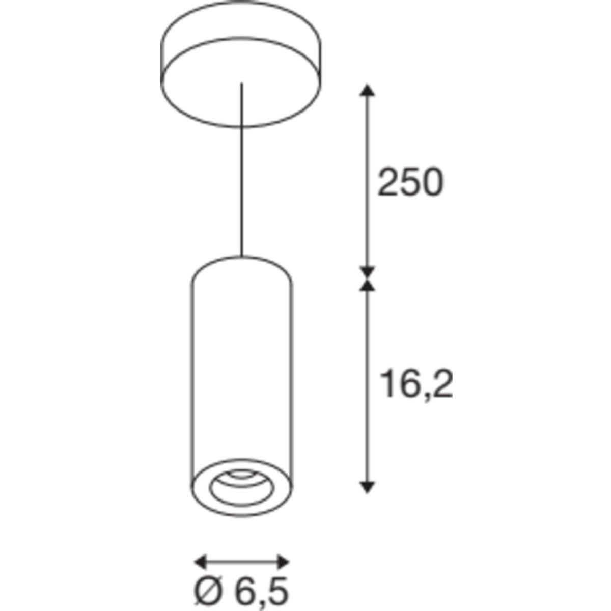 NUMINOS S, pendel, 4000K, 1100 lm, 60°, sort/sort