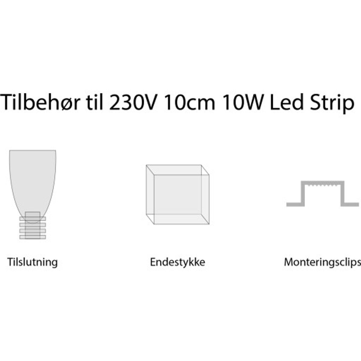 230V LED Strip endestykke