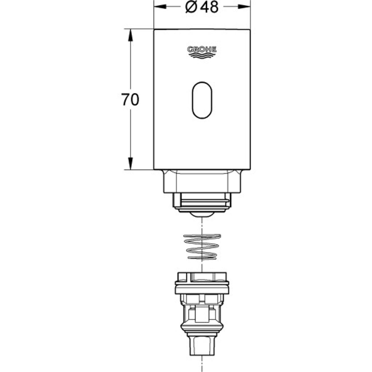 Tectron urinal overdel/elektronik 6V