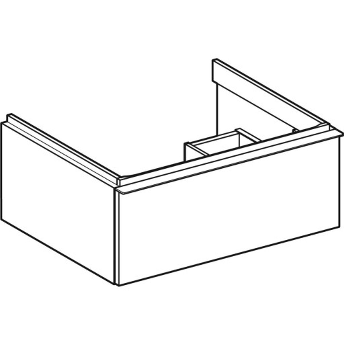 GEBERIT vaskeskab 592x476x247mm 1skuffe højkomprimeret trelags-