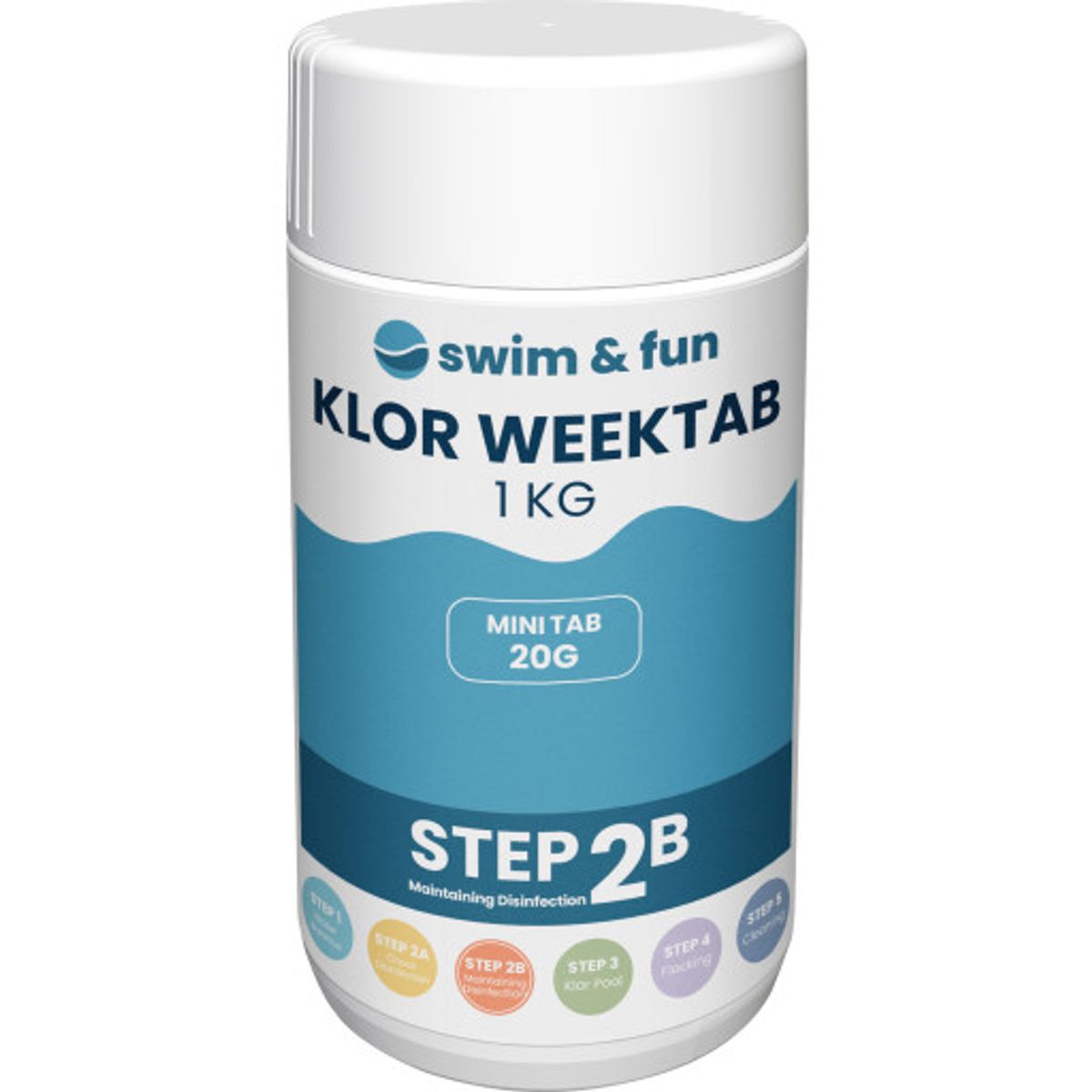 Swim & Fun Klor Weektab, 20 g tabs, 1 kg