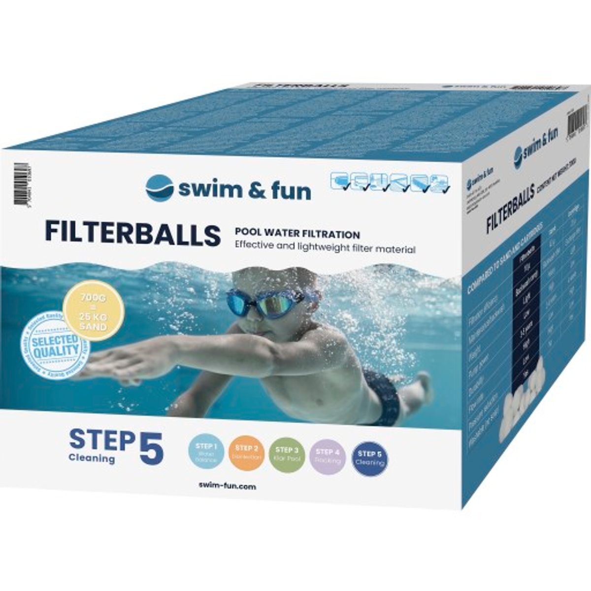 Swim & Fun Filterballs filterkugler, 700 gram