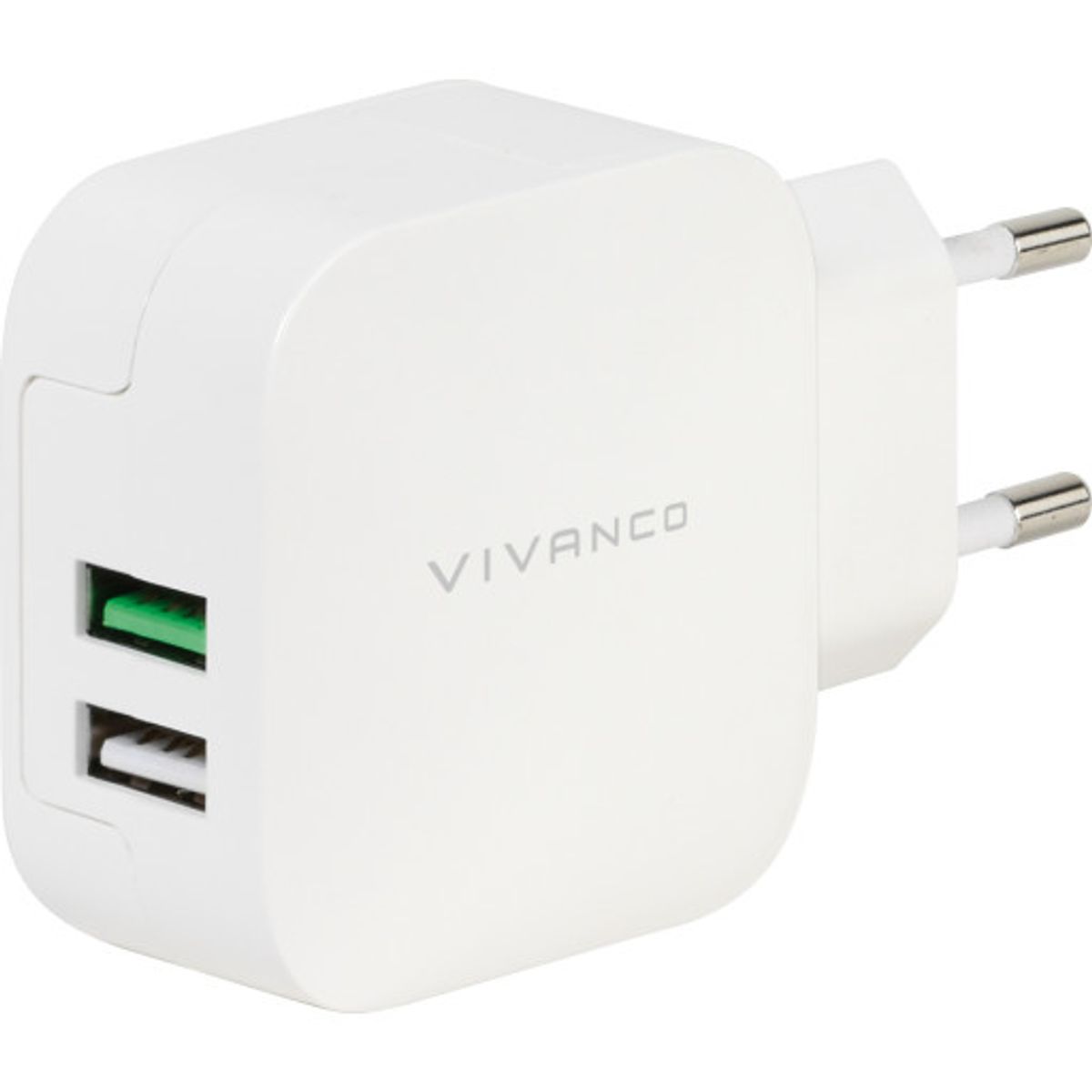 Vivanco opladerstik, USB-A med Smart IC, 17W, hvid