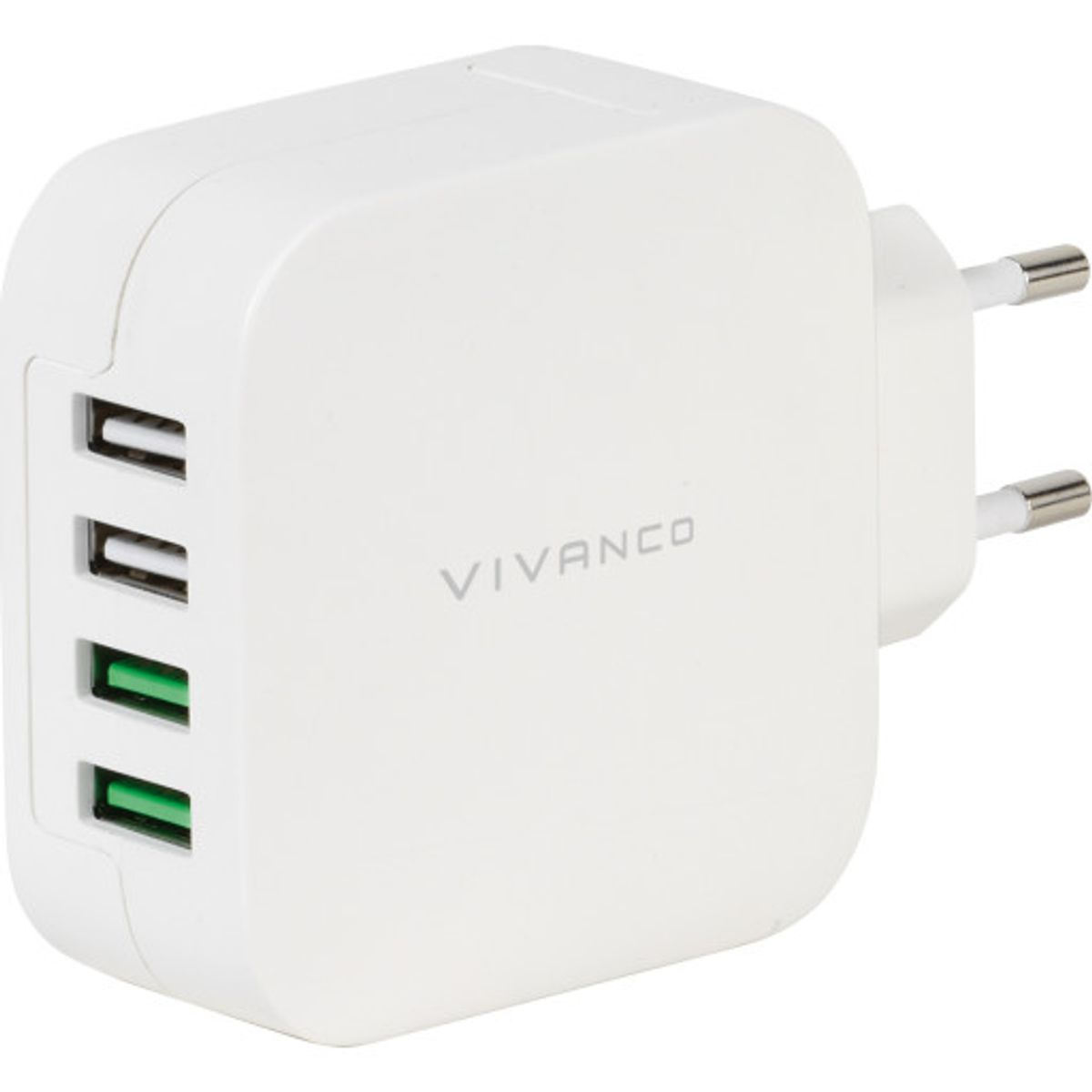 Vivanco opladeradapter til 4 stk. USB-A med Smart IC, 24W