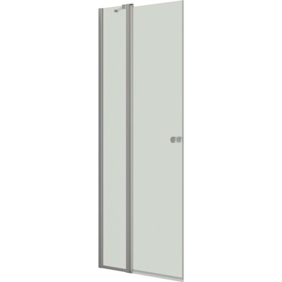 Dansani Match model C brusedør, 87 cm, klart glas, satin profil