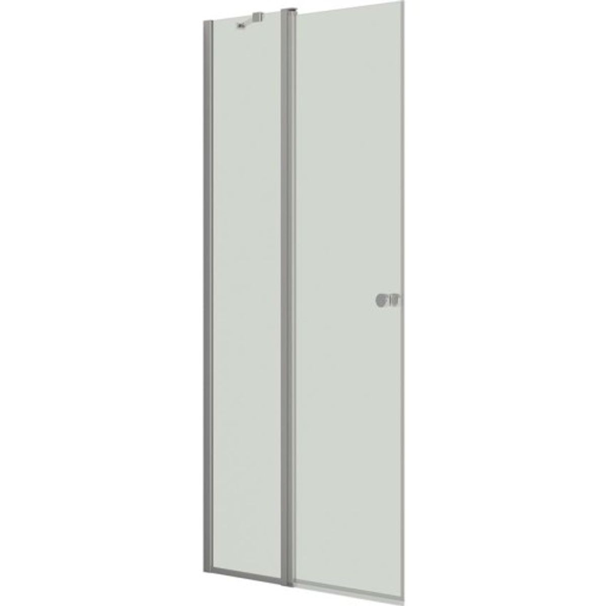 Dansani Match model C brusedør, 97 cm, klart glas, satin profil