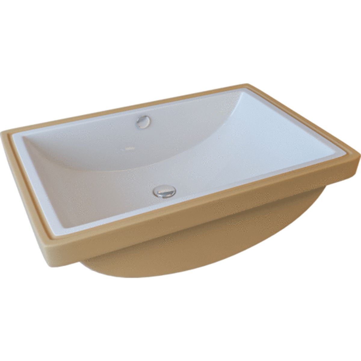 Lavabo Gino porcelænsbadvask 595x395x210 mm underlimning hvid