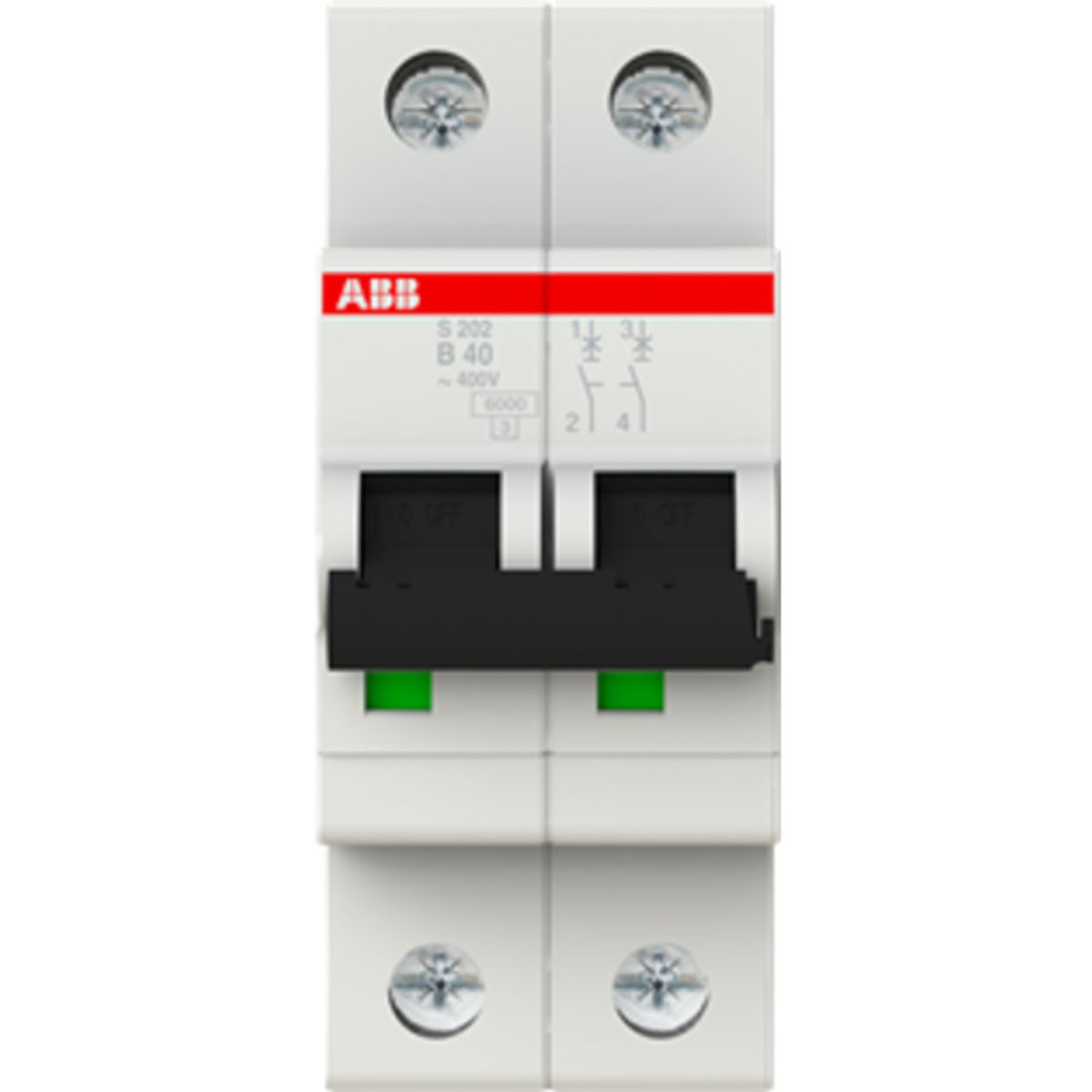 Automatsikring B 40A 2P, 6kA, S202-B40