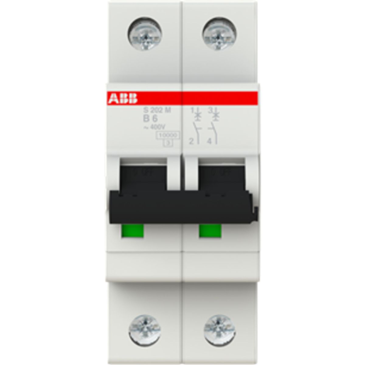 Automatsikring B 6A 2P, 10kA, S202M-B6