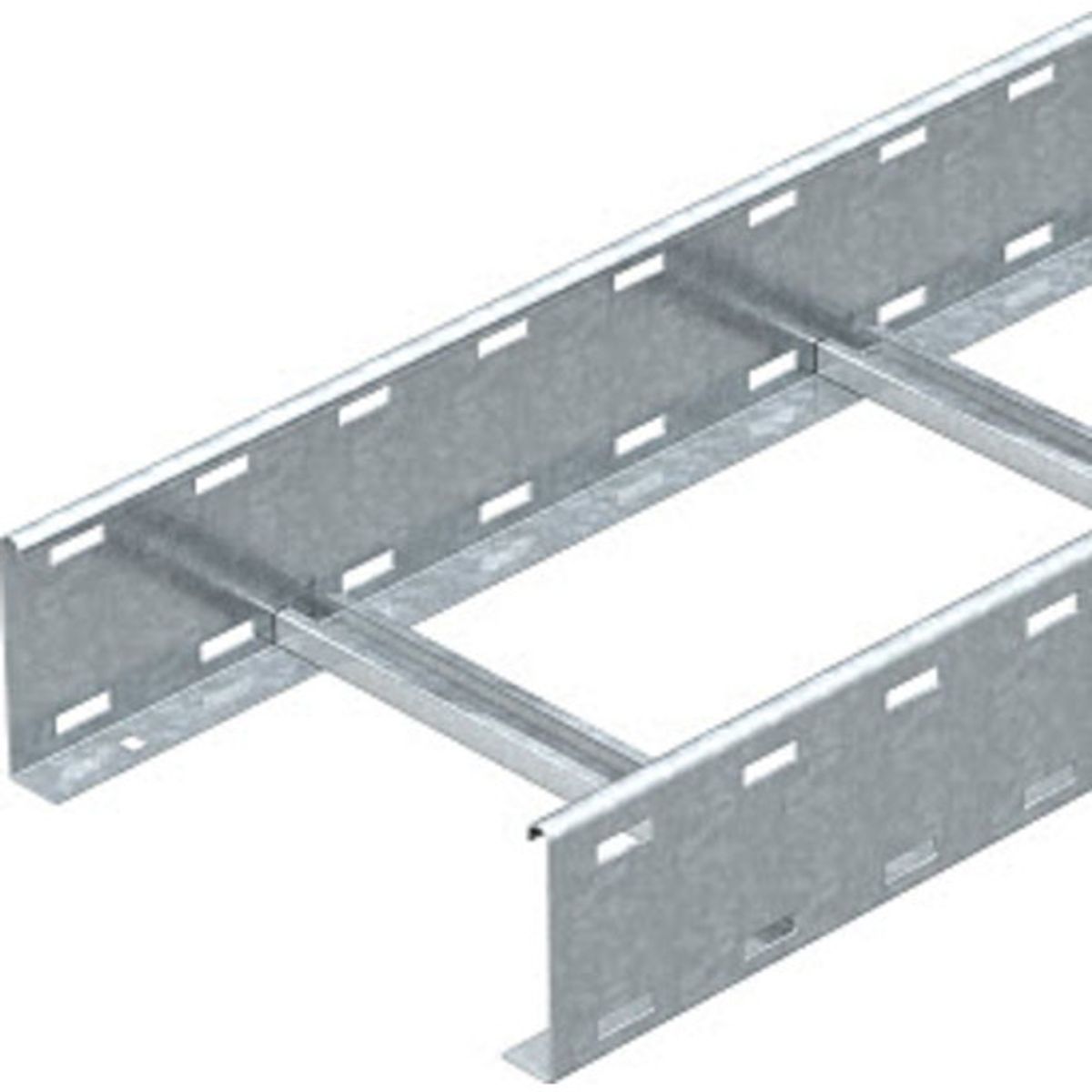 6 meter Kabelstige 110x400 Perforeret med VS-trin LG 114 VS 6 FS galvaniseret