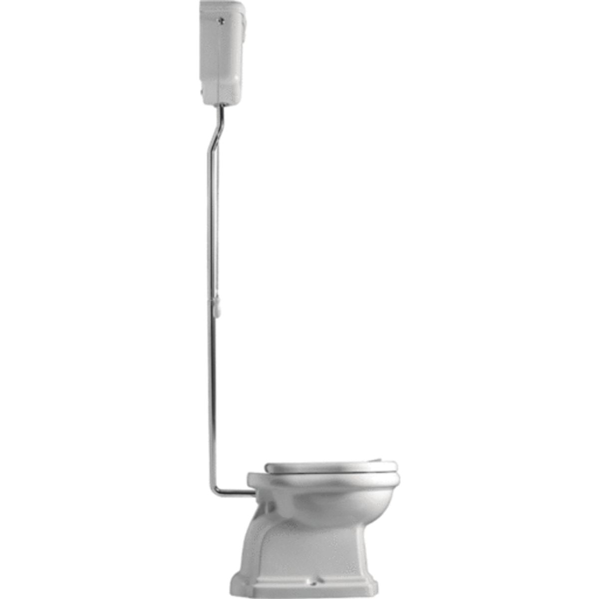 Lavabo Retro High toilet, hvid/krom