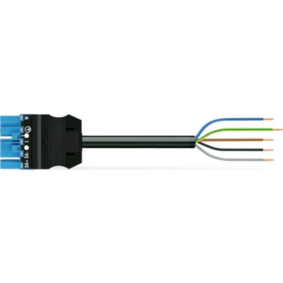 WINSTA® MIDI tilslut.kabel Eca han/fri 5G2,5 mm² 4m HF blå